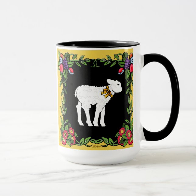 French Country Lamb Mug (Right)
