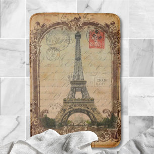 french country modern vintage paris eiffel tower bath mat