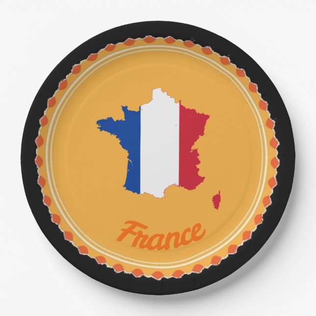 French country paper plate (Front)