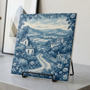 French Country Pastoral Landscape Rolling Hills   Tile