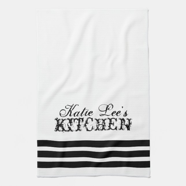 French Country Personalised Tea and Kitchen Towel (Vertical)