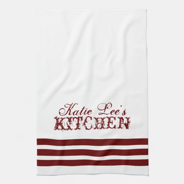 French Country Personalised Tea and Kitchen Towel (Vertical)