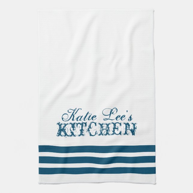 French Country Personalised Tea and Kitchen Towel (Vertical)