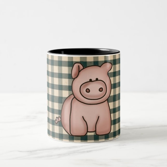 French Country Pig Coffee Cup (Center)