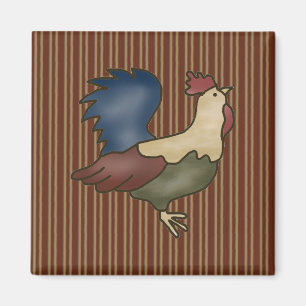 French Country Rooster Wine Fridge Magnet