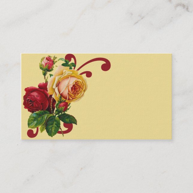 French Country Roses Business Card (Front)
