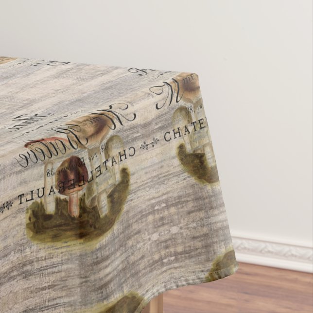 french country rustic fairytale woodland mushroom tablecloth (In Situ)