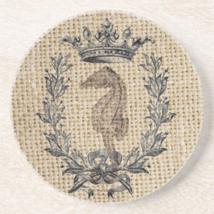 french country shabby chic beach house seahorse coaster