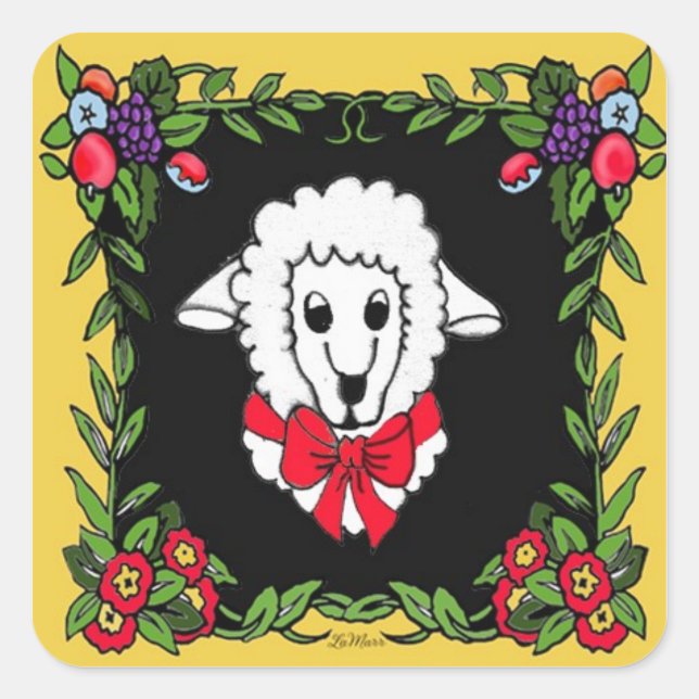 french country sheep sticker (Front)