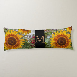 french country summer garden happy sunflower body cushion