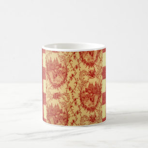 French Country Toile Barnyard Roosters Coffee Cup