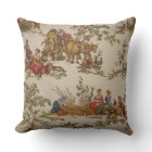 French Country Toile Print MoJo Throw Pillow