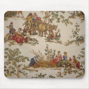 French Country Vintage Toile print mousepad