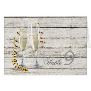 french country whitewashed wood champagne flutes
