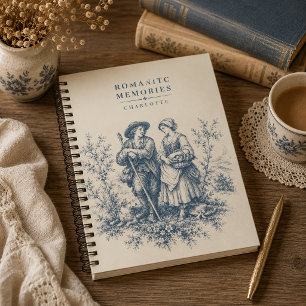 French Countryside Shepherd Couple Personalised Notebook