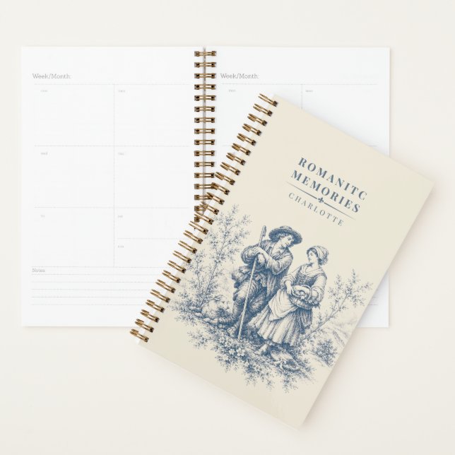 French Countryside Shepherd Couple Personalised  Planner (Display)