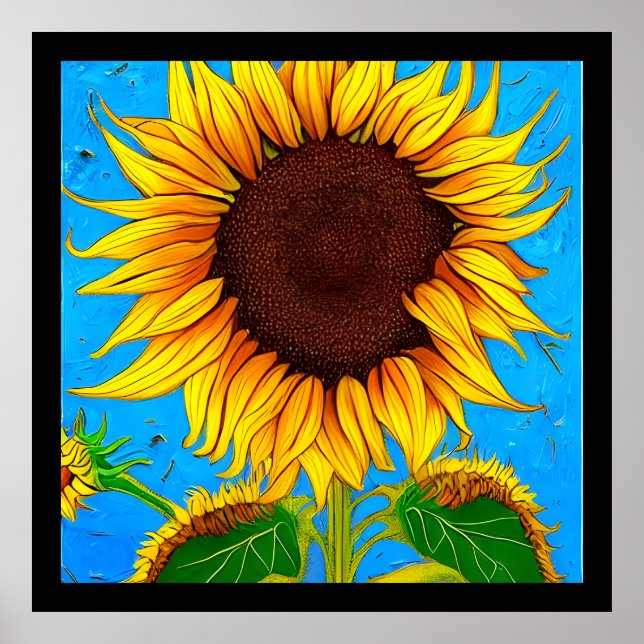 French Countryside Sunflower Poster (Front)