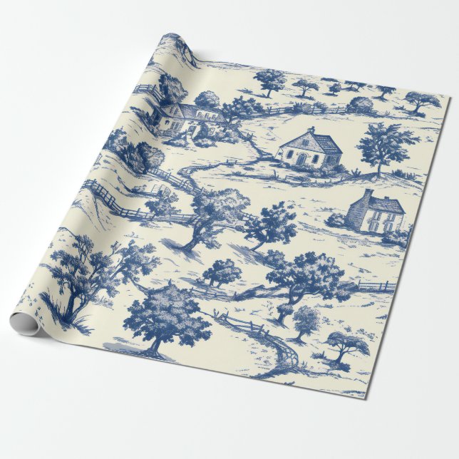 French Countryside  Wrapping Paper (Unrolled)