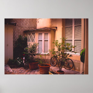 French courtyard poster
