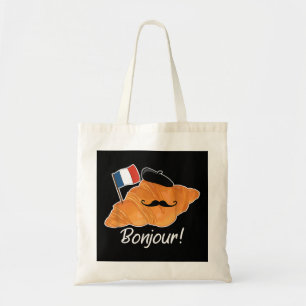 French Croissant Lover France Flag Francophile  Tote Bag