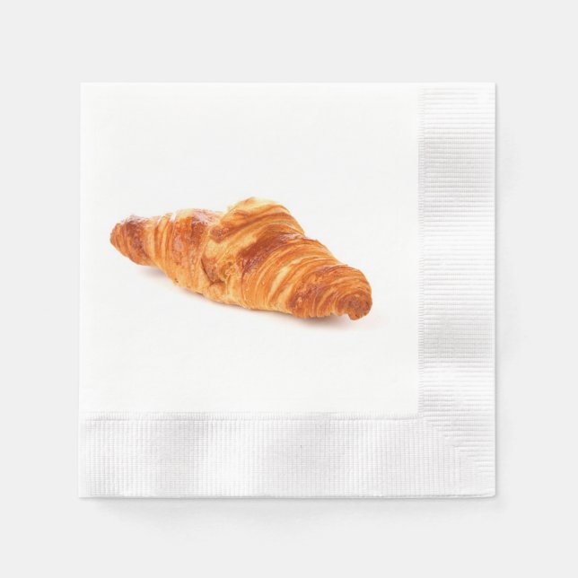 French croissant napkin, bakery pastry brioche napkin (Front)