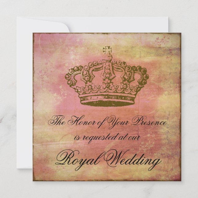 French Crown Elegant Invitations Announcements (Front)
