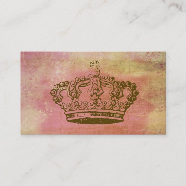 French Crown Vintage Style Business Cards (Front)
