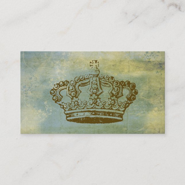 French Crown Vintage Style Business Cards (Front)