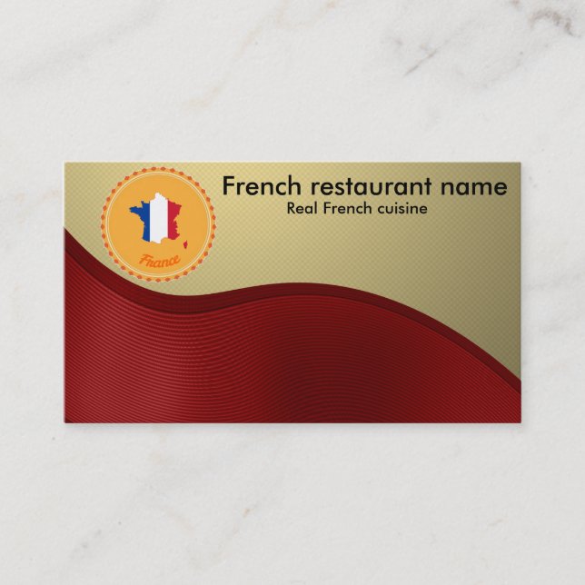 French cuisine business card (Front)