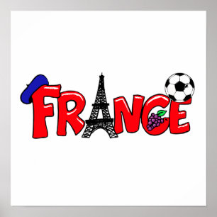 French culture football fans gifts poster