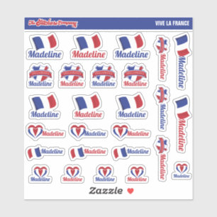 French Custom Name Labels France