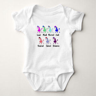 French Days of the Week Baby Bodysuit