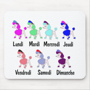 French Days of the Week Mouse Mat
