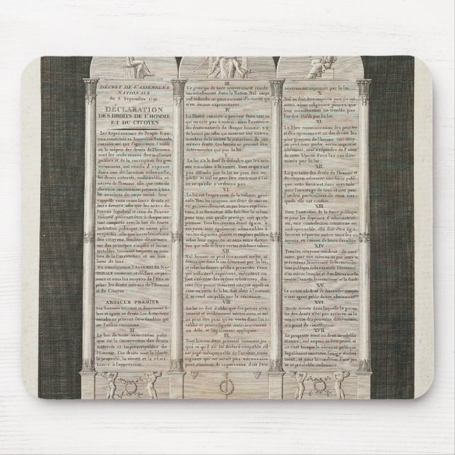 French Declaration of the Rights of Man Mouse Mat (Front)