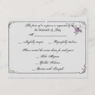 French Deco Frame Posh RSVP Postcard