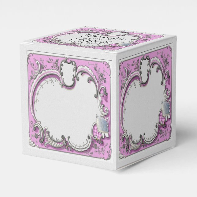 French Deco Frame Posh Wedding Favour Box (Front Side)