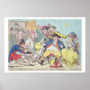 'French Democrats Surprising the Royal Runaways', Poster