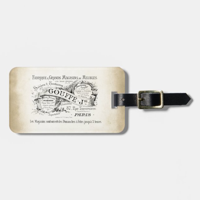 French Department Store Sign Luggage Tag (Front Horizontal)