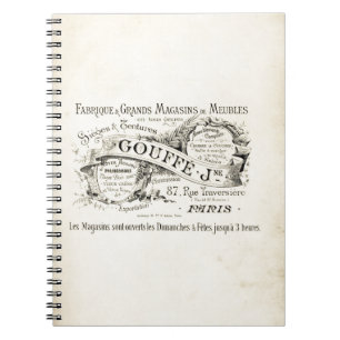 French Department Store Sign Notebook