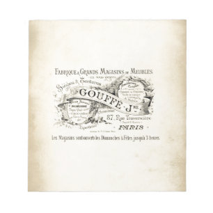 French Department Store Sign Notepad