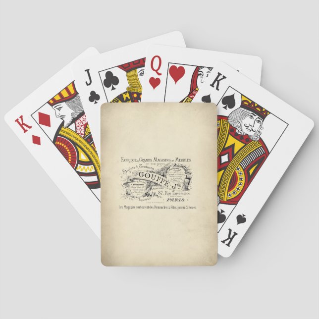 French Department Store Sign Playing Cards (Back)