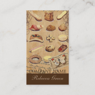 french dessert cake pastry cookies bakery business card