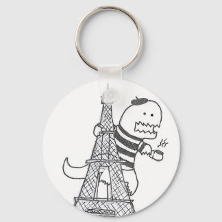 French Dinosaur Keychain