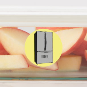French door refrigerator cartoon illustration