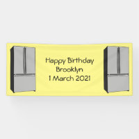 French door refrigerator cartoon illustration