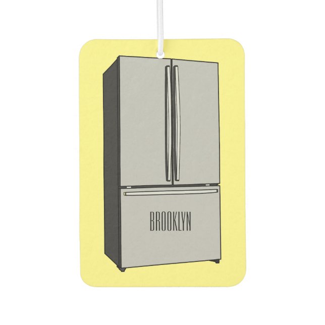 French door refrigerator cartoon illustration car air freshener (Front)
