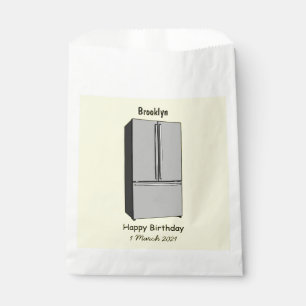 French door refrigerator cartoon illustration favour bags