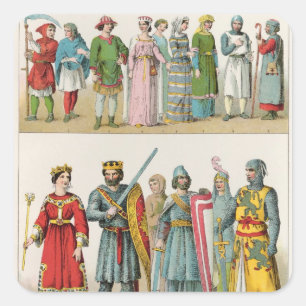 French Dress Square Sticker