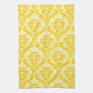 French Empire Damask Pattern #3 Tea Towel