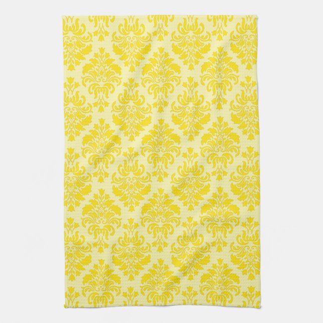 French Empire Damask Pattern #8 Tea Towel (Vertical)